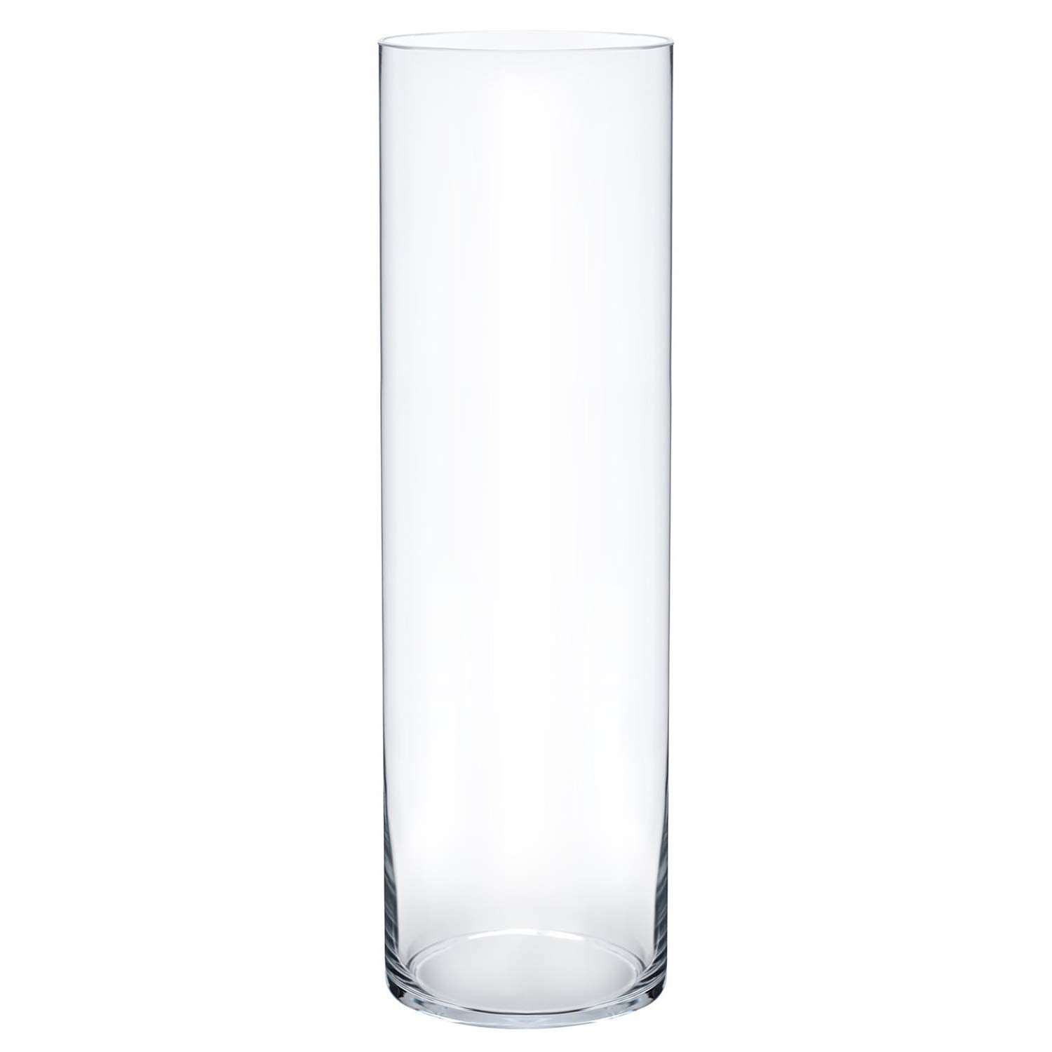 Royal Imports Flower Glass Vase Decorative Centerpiece for Home or Wedding - Cylinder Shape, 16 Tall, 4 Opening, Clear