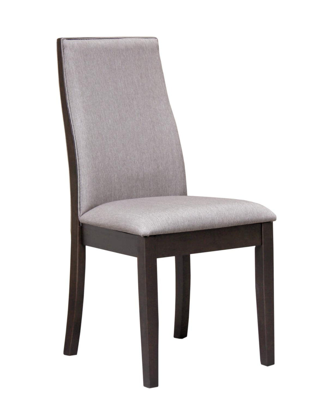 Coaster Furniture Upholstered Grey and Espresso (Set of 2) Side Chair 19" D x 23.25" W x 38.5" H 106583