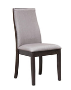 Coaster Furniture Upholstered Grey and Espresso (Set of 2) Side Chair 19" D x 23.25" W x 38.5" H 106583