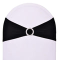 Sweeteasy 10Pcs Black Spandex Chair Sash Bands Stretchable Fitted For Chair Covers Backs Christmas Baby Shower Parties Decoratio