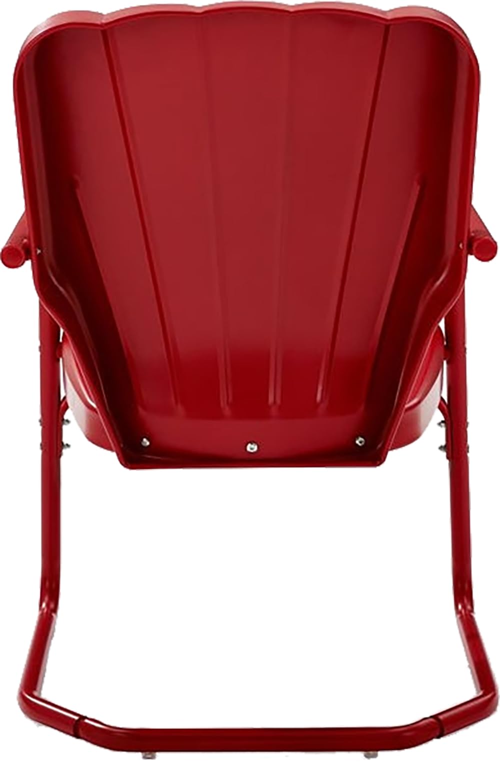 Crosley Furniture Ridgeland 2-Piece Outdoor Chair Set, Retro Metal Patio Chairs for Dining, Porch, Deck, Red