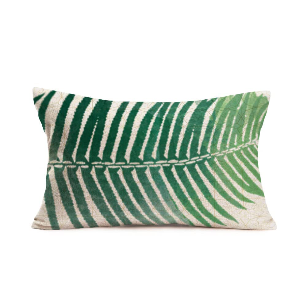 Easternproject Tropical Palm Leaves Throw Lumbar Pillow Covers Summer Green Plants Monstera Banana Leaf Farmhouse Decorations Pi