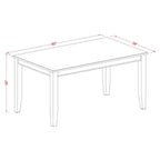 East West Furniture DUNO5-MAH-C Dudley 5 Piece Dinette Set for 4 Includes a Rectangle Room Table and 4 Linen Fabric Upholstered Dining Chairs, 36x60 Inch, Mahogany