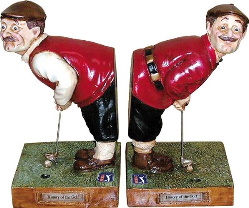 Whimsical Treasures Afd Golfer Bookends