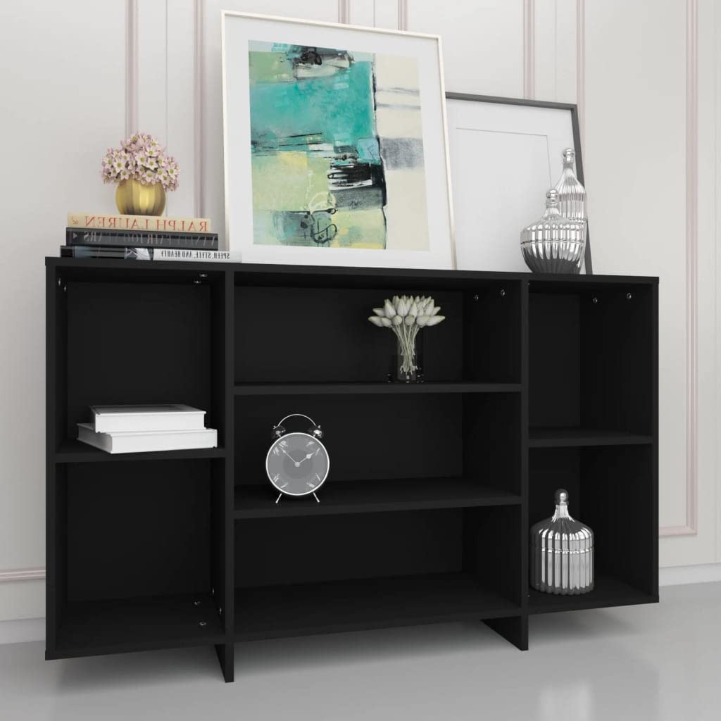 vidaXL Sideboard Black 47.2&quot;x11.8&quot;x29.5&quot; Chipboard