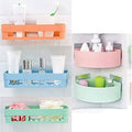 SHOPITECH Combo of 5 PCS Bathroom Shelf Rack/Kitchen Shelf/Wardrobe Shelf/Rack Plastic Wall Shelf (3 Bathroom Shelves + 2 Corner