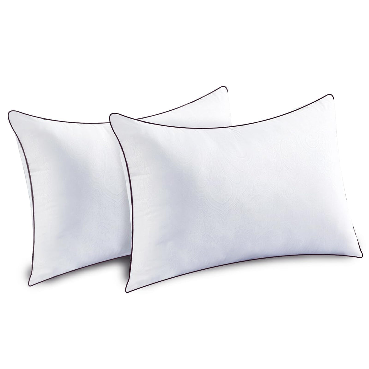 Jollyvogue King Size Pillows For Sleeping Set Of 2, Soft And Supportive Bed Pillows For Side Back Stomach Sleeper, Down Alternat