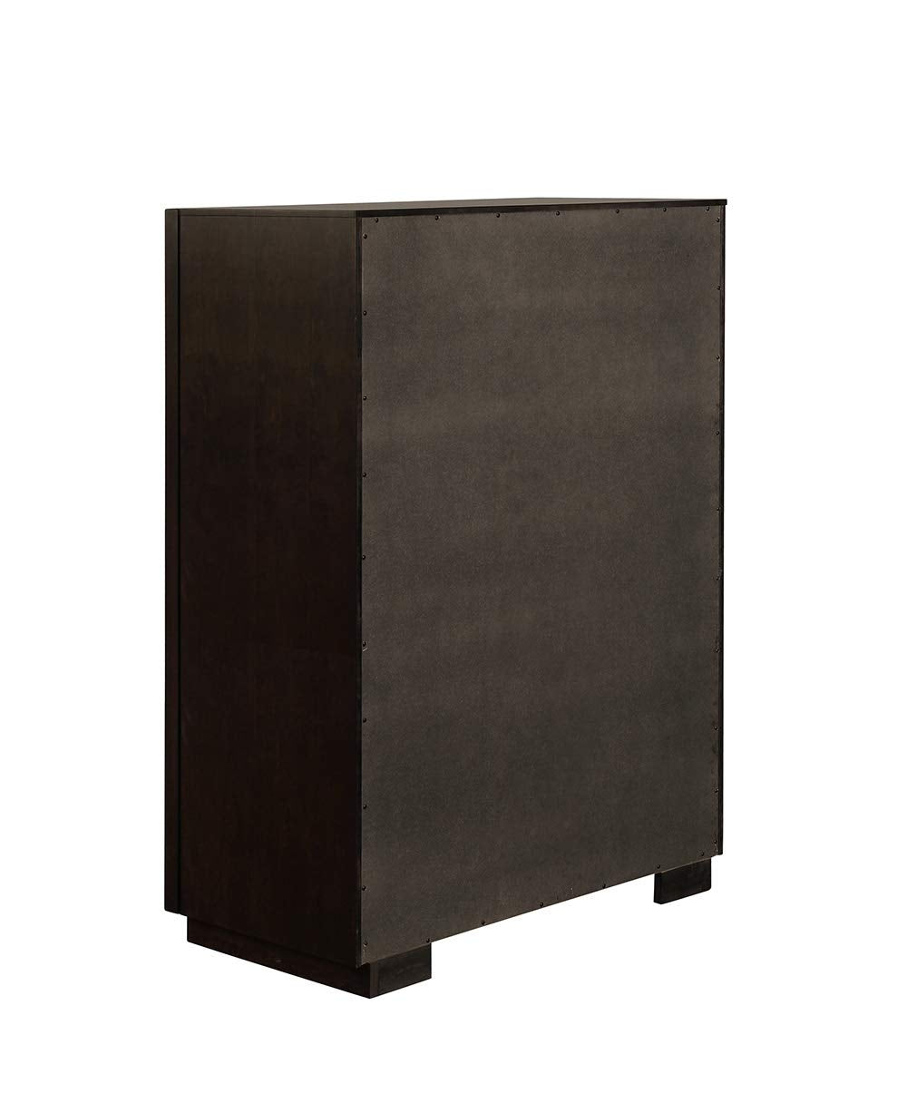 Coaster 215715 Ingerson 5-Drawer Chest, Smoked Peppercorn