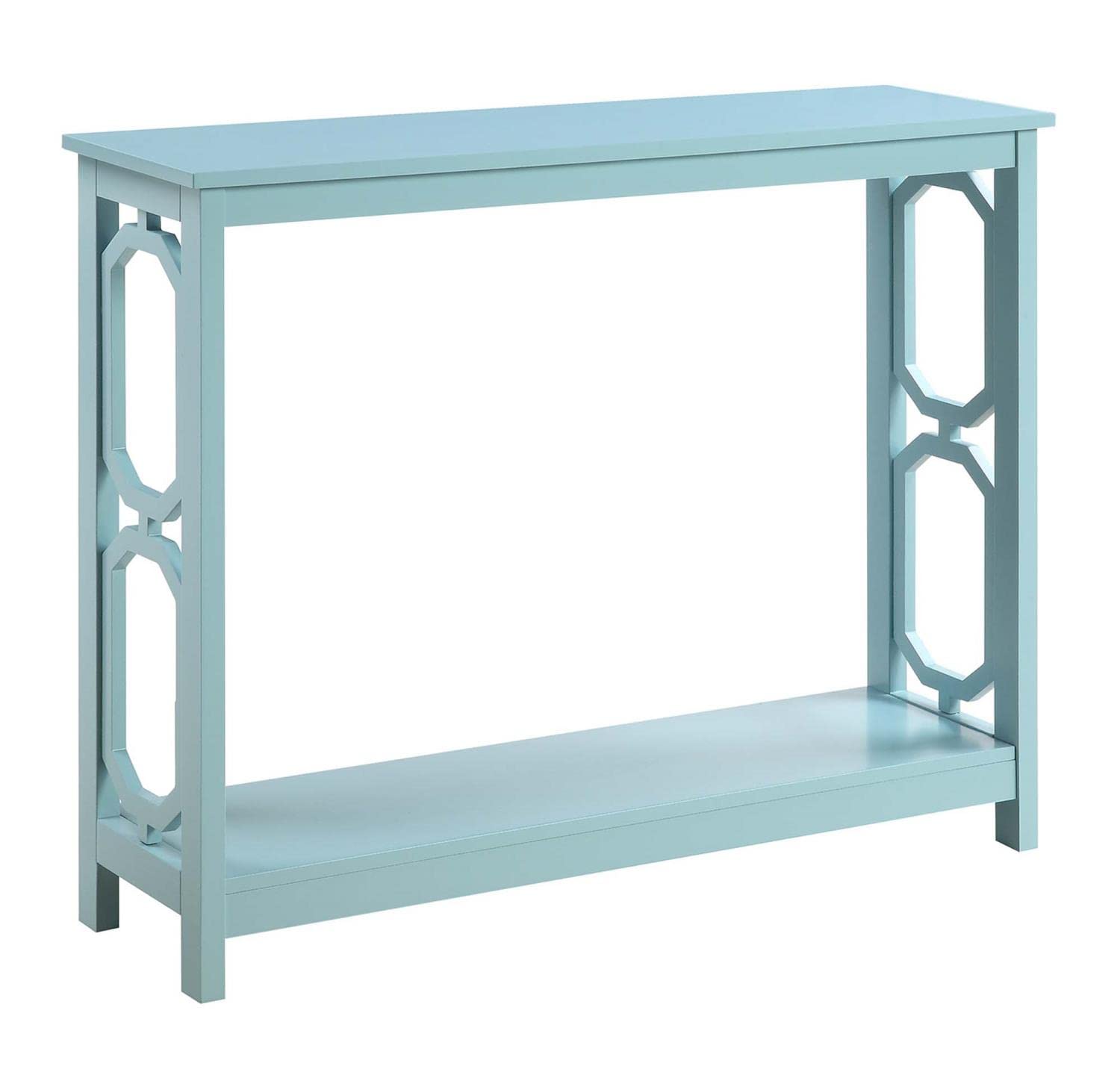 Convenience Concepts Omega Console Table, Sea Foam Blue