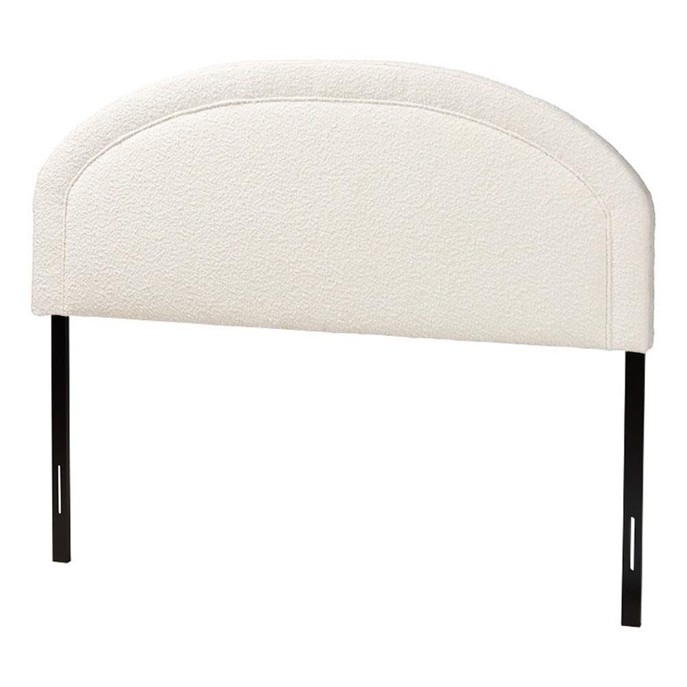 Baxton Studio Fiana Modern Cream Boucle Fabric Queen Size Headboard