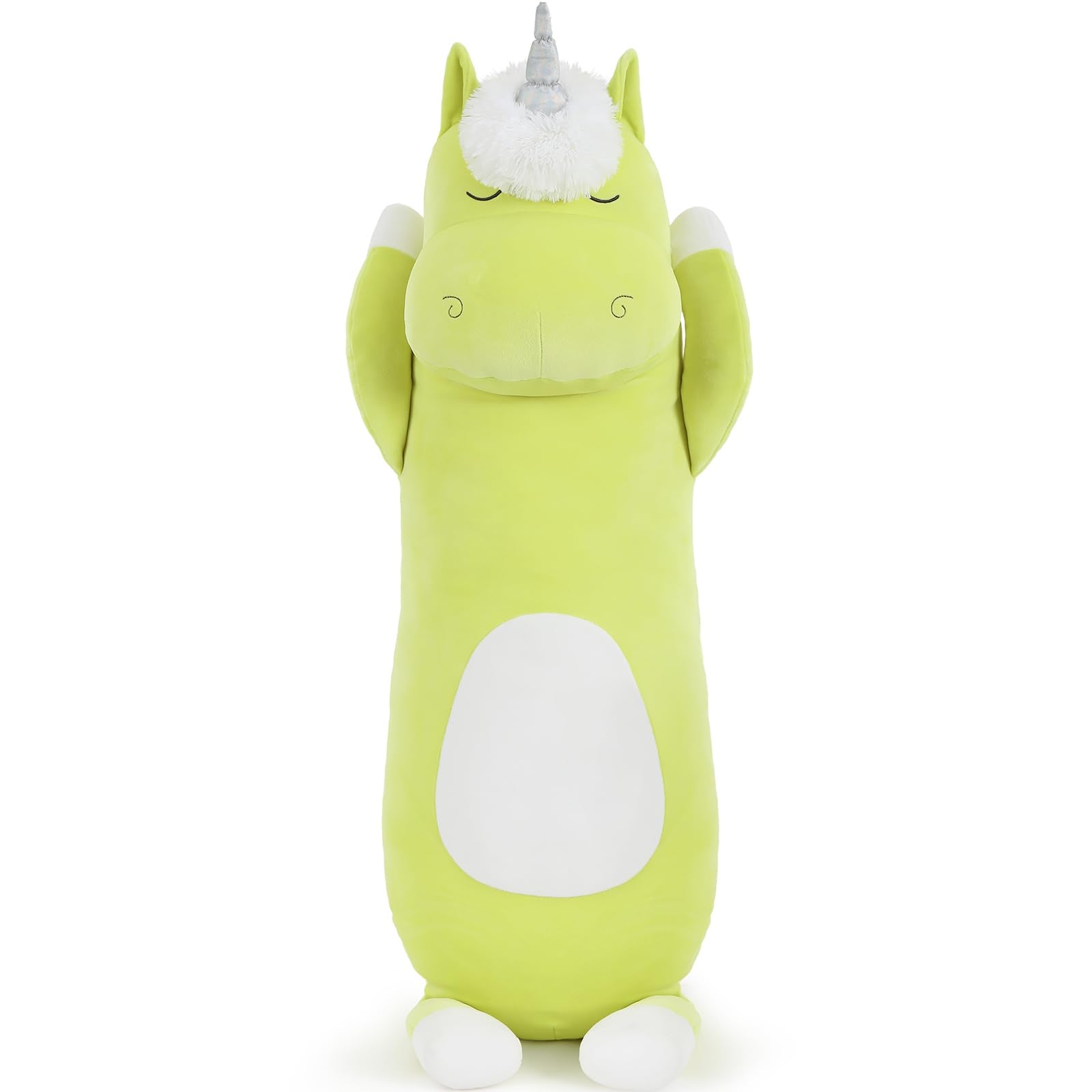 Morismos 36.2 ' Unicorn Body Pillow Large Hugging Pillow Unicorn Stuffed Animal,Soft Plush Toy For Kids Girl, Animal Body For C