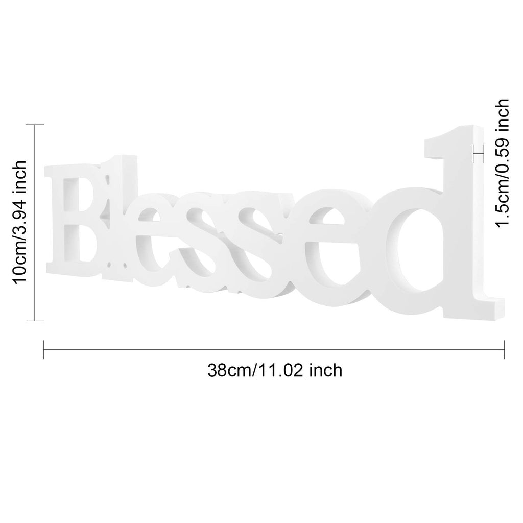 Blessed Letter Table Sign Blessed Standing Letter Table Sign Rustic Wooden Home Signs Decor For Wedding Graduation Party Baby Sh