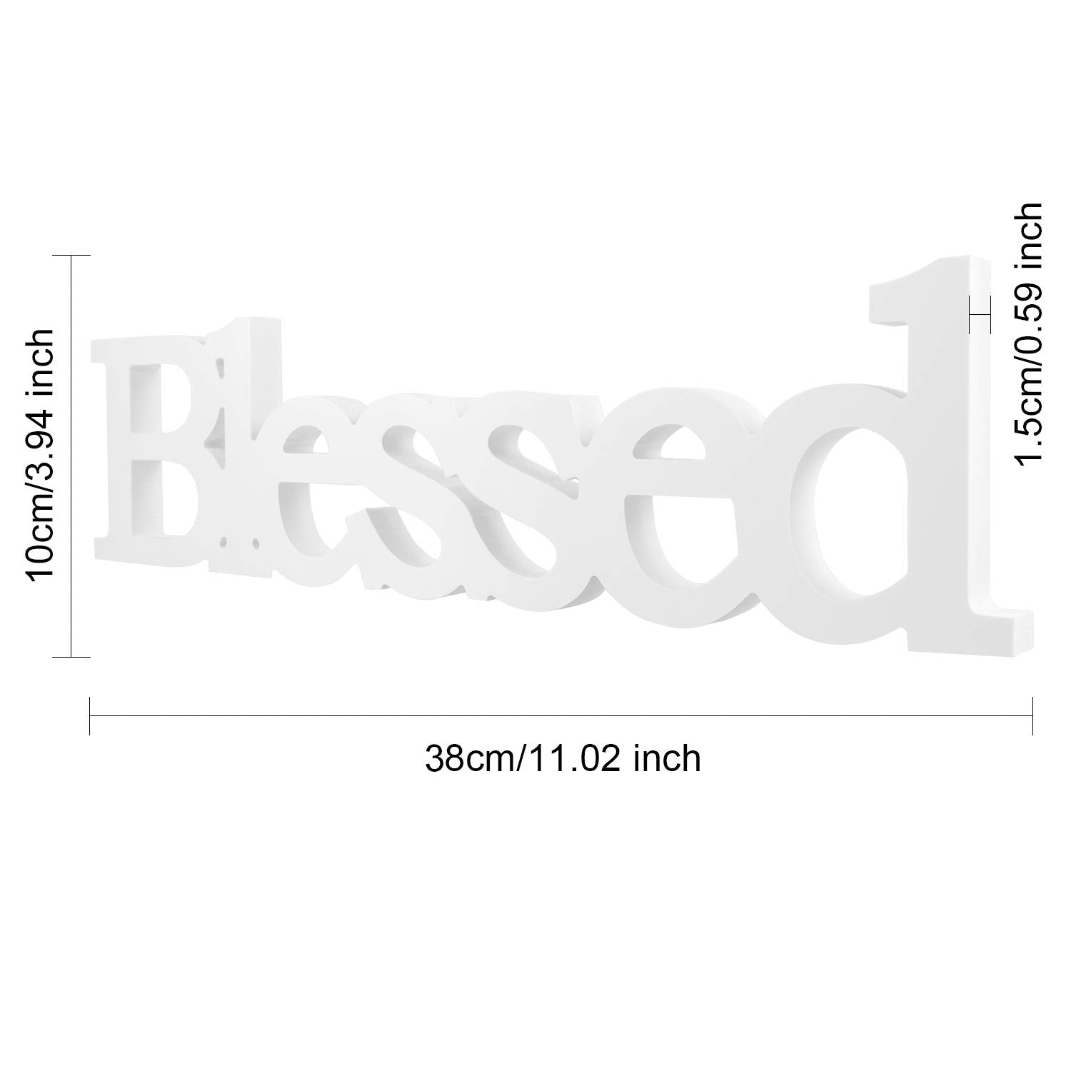 Blessed Letter Table Sign Blessed Standing Letter Table Sign Rustic Wooden Home Signs Decor For Wedding Graduation Party Baby Sh