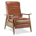 Comfort Pointe Solaris Caramel Faux Leather Wooden Arm Push Back Recliner Chair