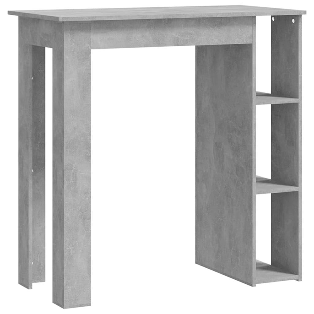 vidaXL Bar Table with Shelf Concrete Gray 40.2&quot;x19.7&quot;x40.7&quot; Chipboard