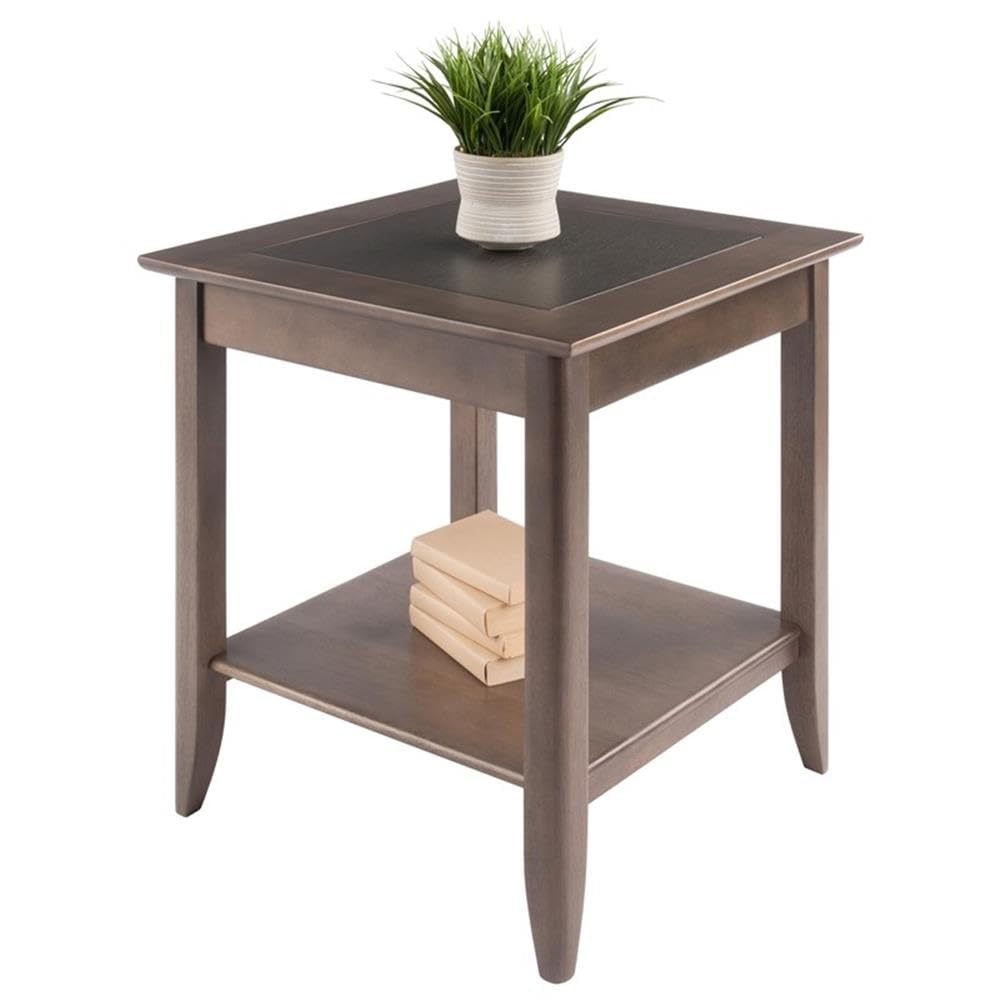 Winsome Wood Santino End Table, Oyster Gray