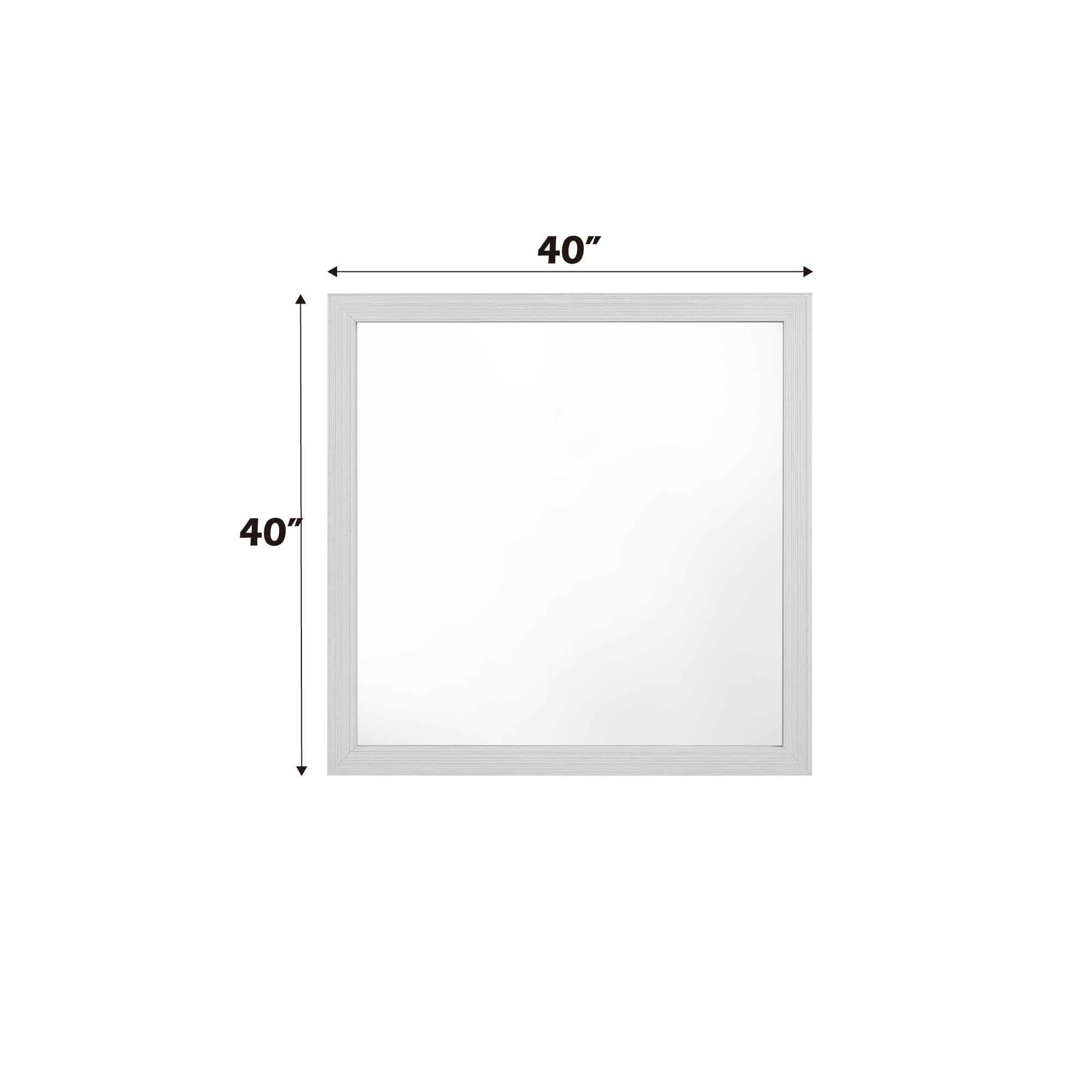 Acme Zeena Square Wooden Frame Mirror In White