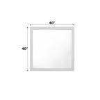 Acme Zeena Square Wooden Frame Mirror In White