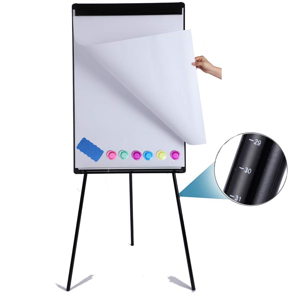 Dexboard Dry Erase Easel 24' X 36'|Height Adjustable Magnetic White Board Easel With Tripod Stand|Office Presentation Board W/
