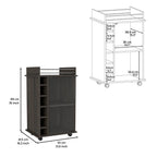 Harvey 2 Piece Living Room Set, Tv Stand + Bar Cart, Black/Espresso