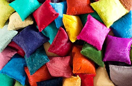 HomeRoots Cowhide Pillow 12X20 - Firecracker