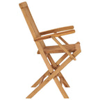 vidaXL Set of 6 Foldable Patio Chairs – Durable, Weather-Resistant Teak Wood, Smooth Sanded Finish, Convenient Storage – for Garden, Patio, Outdoor Furniture