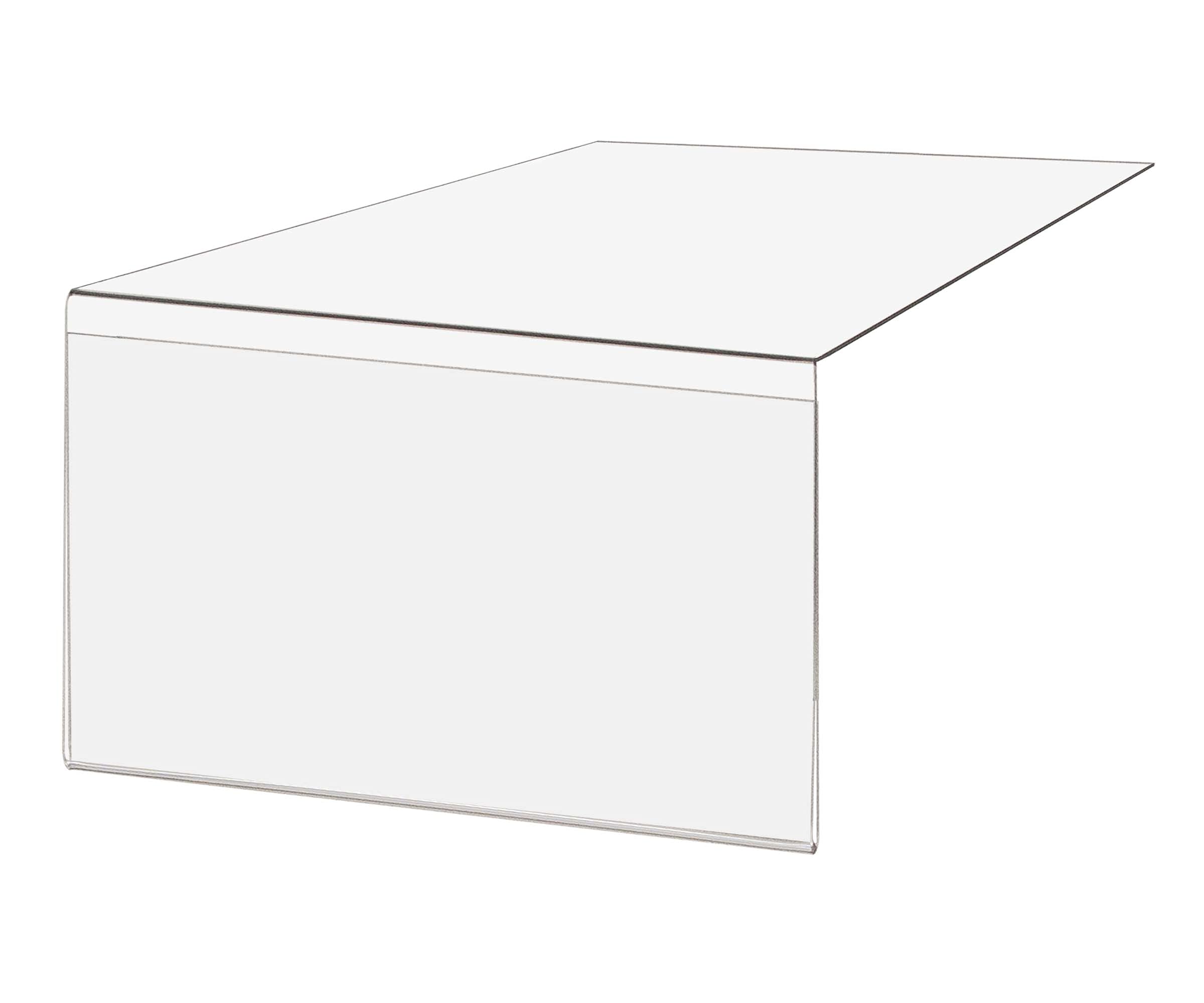 10 Pack Acrylic Retail Shelf Talker 4' Wide By 2' High For Product Information Inventory Name Tags And Upc Labels Clear Side L