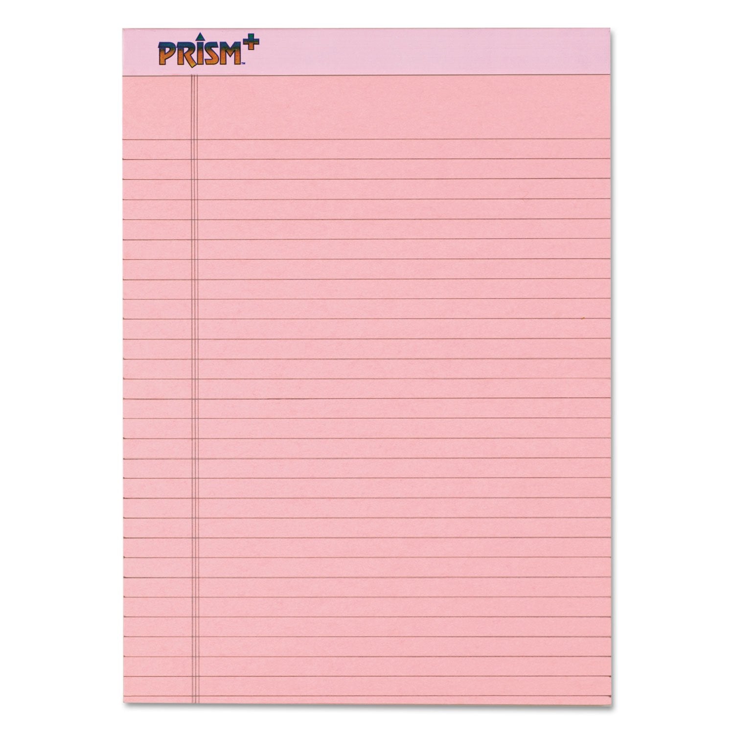Tops Prism Writing Pads, 8-1/2' X 11-3/4', Legal Rule, Pink, Perforated, 50 Sheets, 12 Pack (63150)
