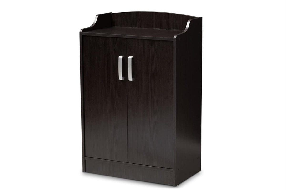 Baxton Studio Verdell Modern And Contemporary Wenge Brown Finished Shoe Cabinet