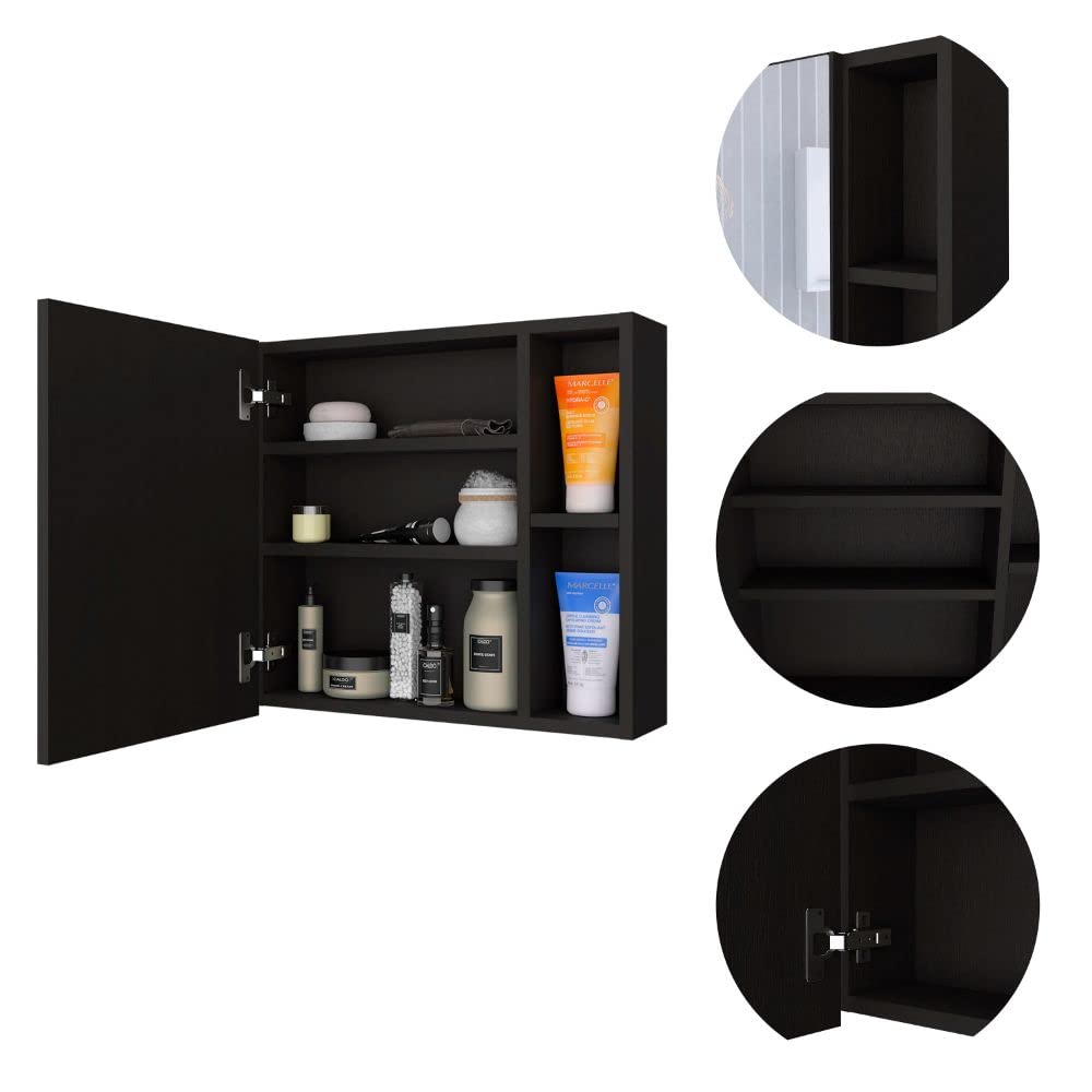 Queets Medicine Single Door Cabinet with Mirror