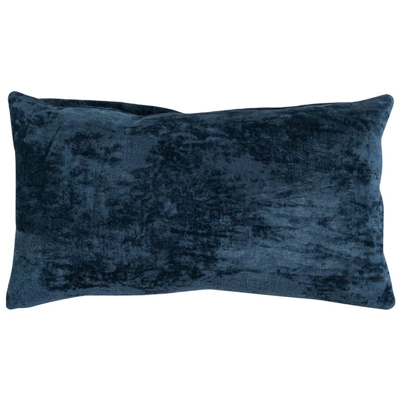 Kosas Home Laurant 14X26 Transitional Rayon Velvet Throw Pillow In Blue