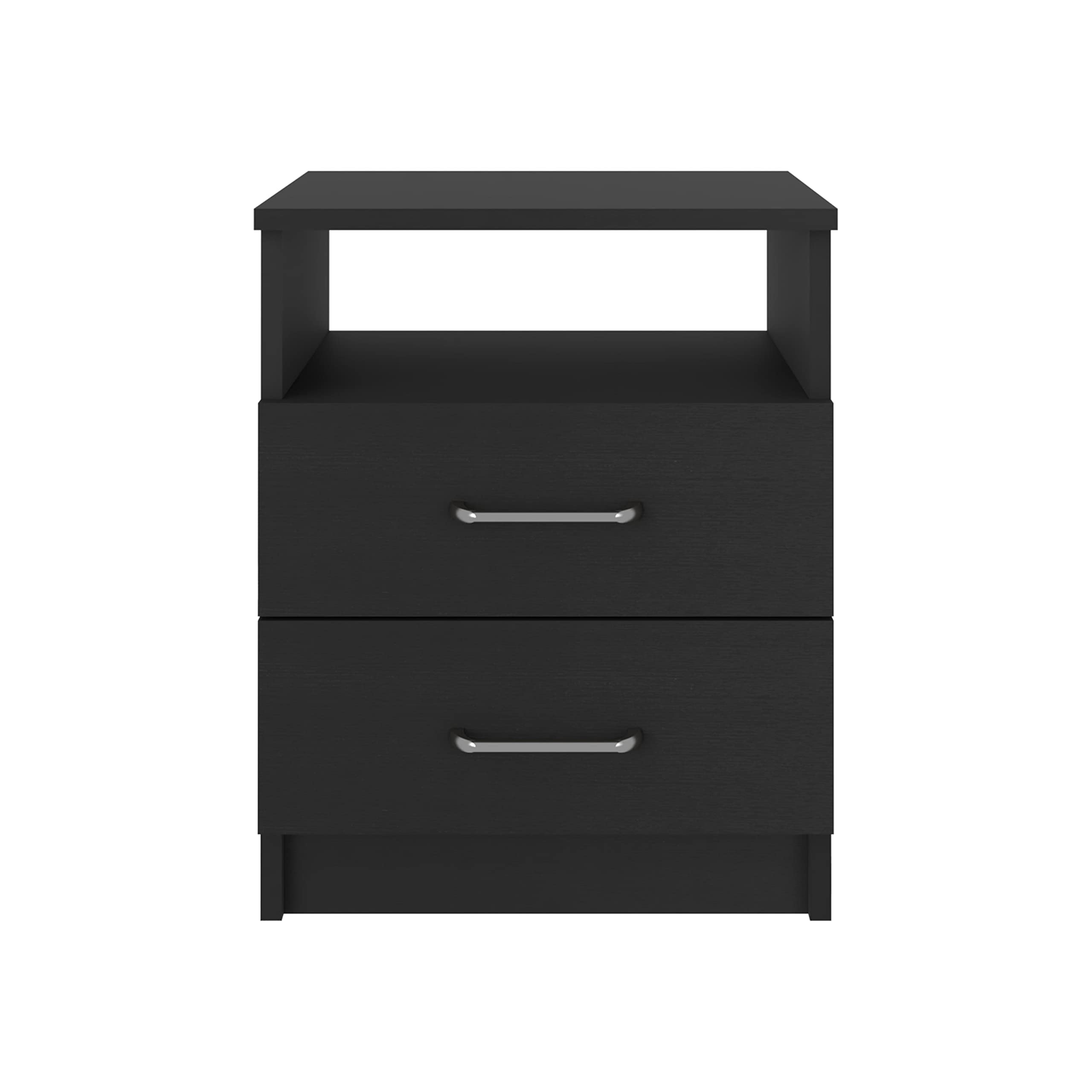 Louise 3-Piece Bedroom Set with Armoire and 2 Nightstands, Black