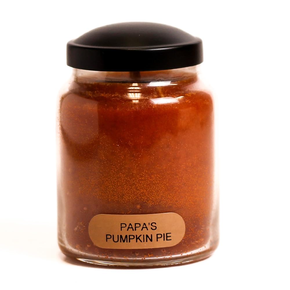 A Cheerful Giver - Papa's Pumpkin Pie Baby Scented Glass Jar Candle (6oz) with Lid & True to Life Fragrance Made in USA
