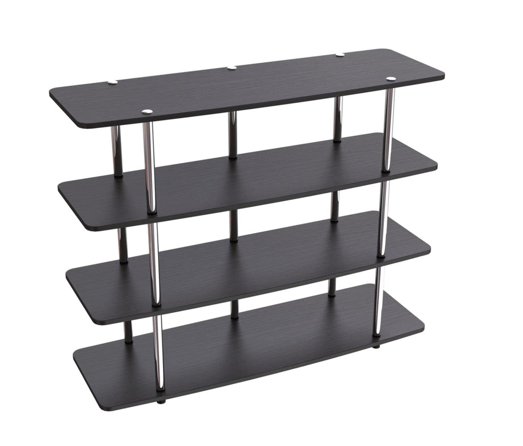 Convenience Concepts Designs2Go XL Highboy 4 Tier TV Stand Home_Furniture_and_Decor, 47.25"L x 15.75"W x 36.25"H, Black