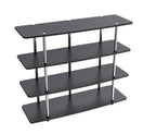 Convenience Concepts Designs2Go XL Highboy 4 Tier TV Stand Home_Furniture_and_Decor, 47.25"L x 15.75"W x 36.25"H, Black