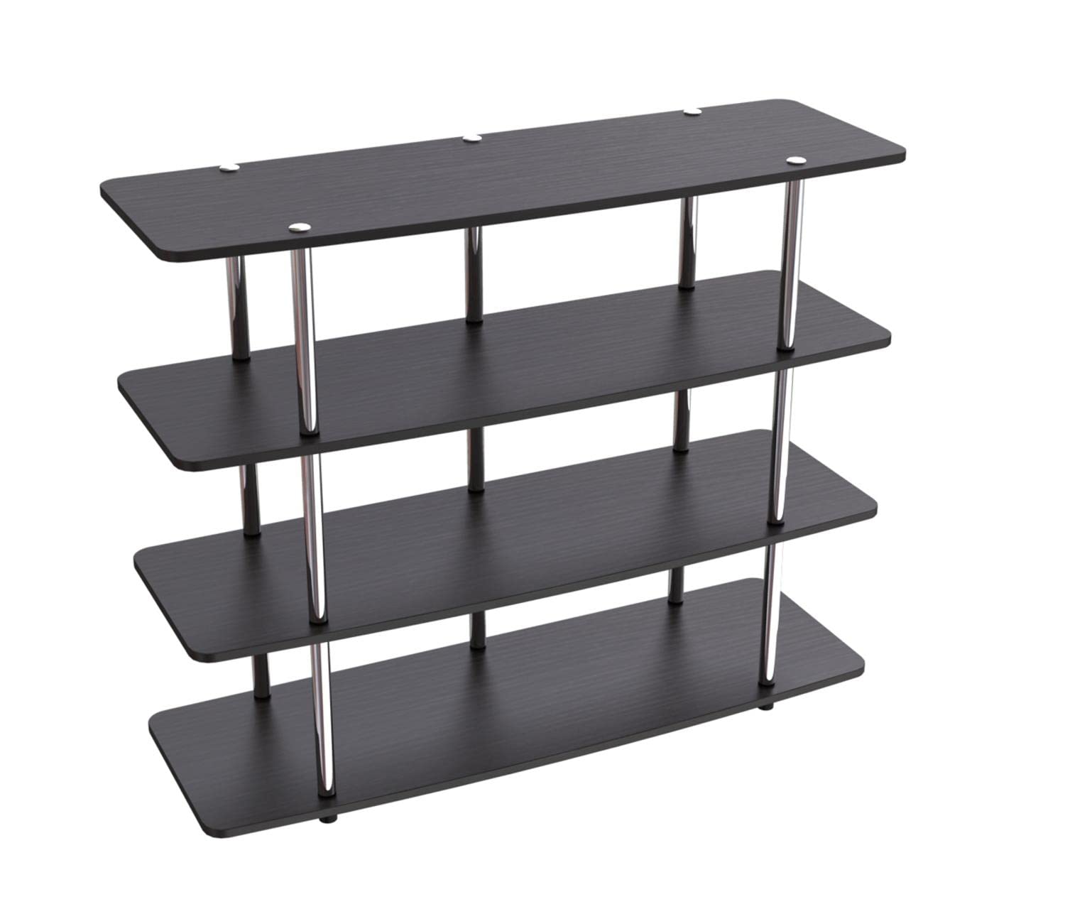 Convenience Concepts Designs2Go XL Highboy 4 Tier TV Stand Home_Furniture_and_Decor, 47.25"L x 15.75"W x 36.25"H, Black