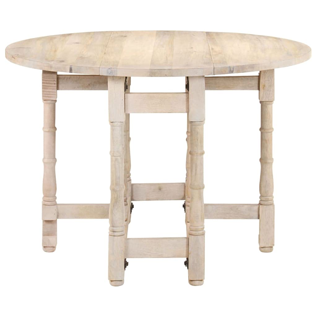 vidaXL Indoor Dining Table, Oblong Shaped 43.3"x29.9", Solid Mango Wood, Beautiful Grain Patterns, Easy to Assemble, Suitable for Dining and Decoration.