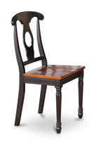 East West Furniture Doke5-Bch-W 5 Piece Dining Room Furniture Set Includes A Rectangle Kitchen Table With Butterfly Leaf And 4 Dining Chairs, 42X78 Inch, Black & Cherry