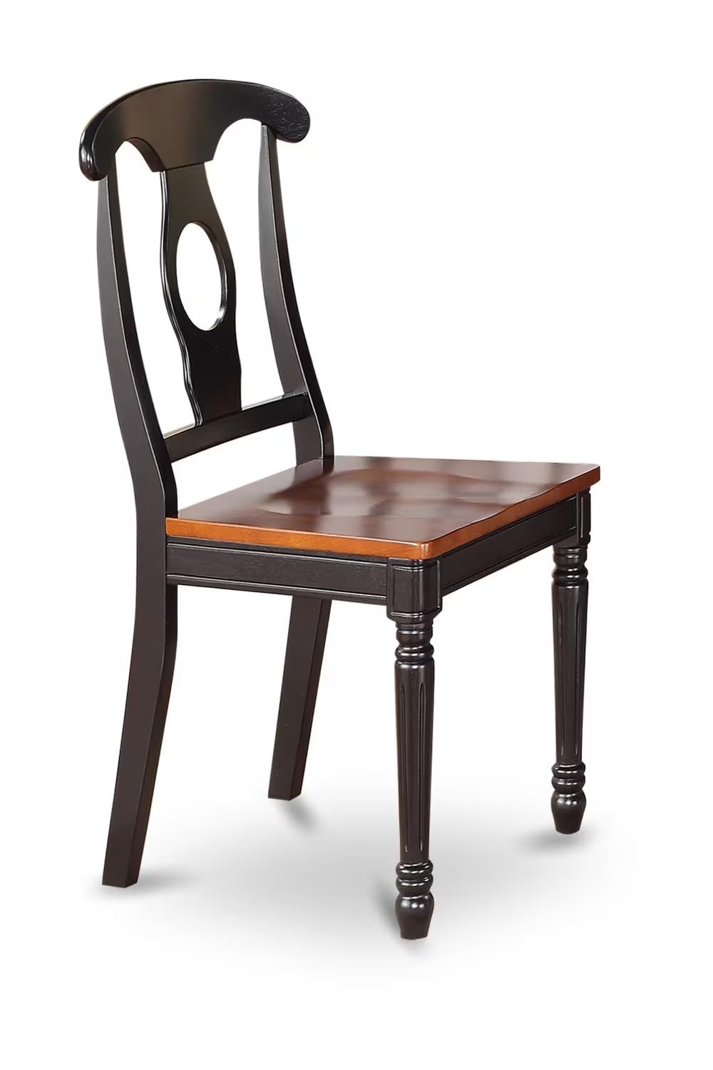 East West Furniture Doke5-Bch-W 5 Piece Dining Room Furniture Set Includes A Rectangle Kitchen Table With Butterfly Leaf And 4 Dining Chairs, 42X78 Inch, Black & Cherry