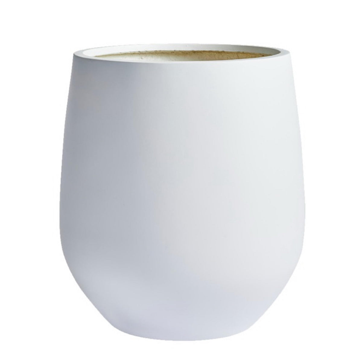 Dty Signature Mount Wilson 1-Piece Fiberstone Tapered Planter For Indoor/Outdoor, White, 21.7' H X 20' Dia (15.7' Opening) -