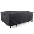 Tempera Outside Table And Chair Covers, Outdoor Dining Set Cover, Patio Furniture Cover Waterproof, Windproof For Winter, Rectan