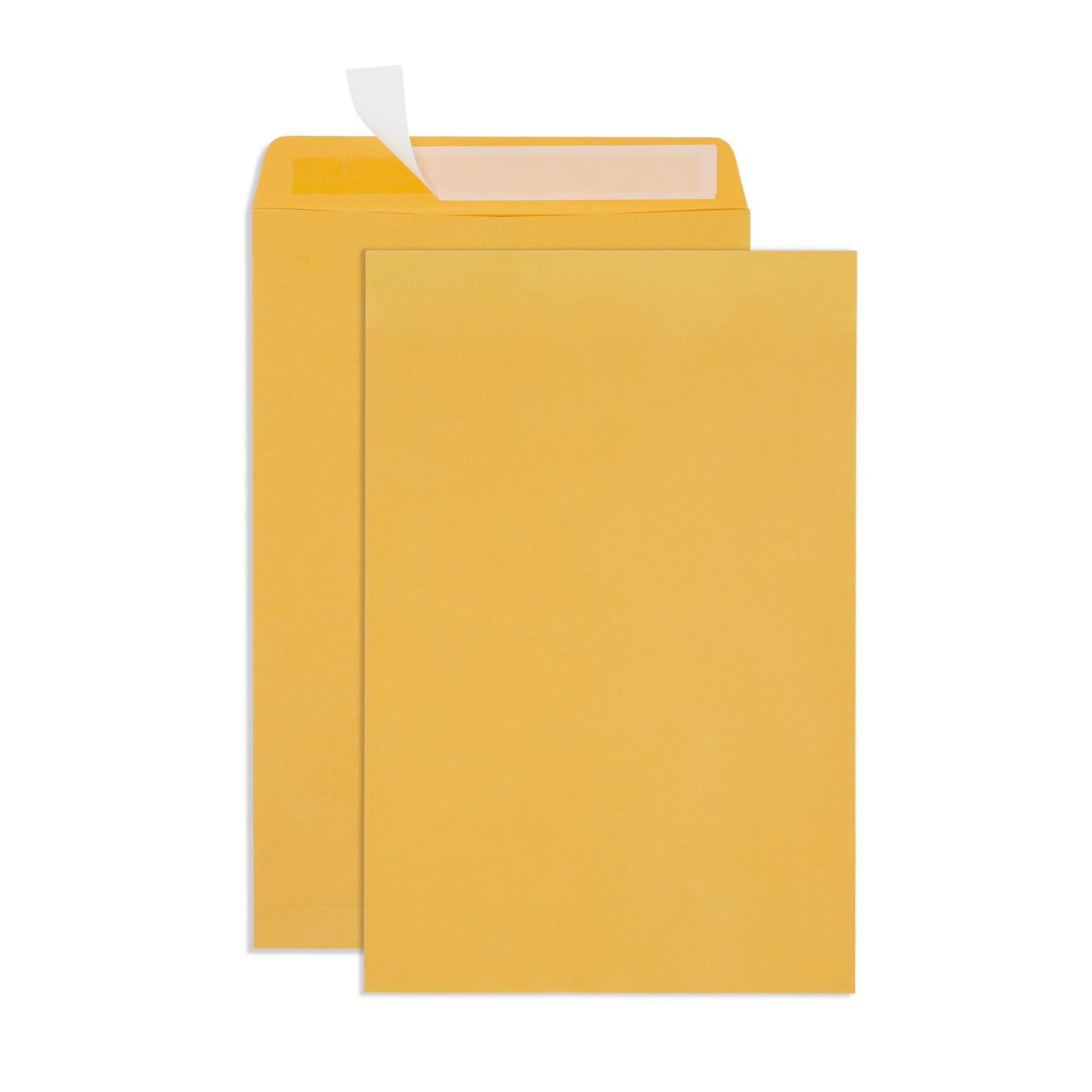 Blue Summit 10X15 Envelopes, Large Mailing 10 X 15 Envelopes For Documents, Legal Size, Self Seal, Thick 28Lb Kraft Paper, 50 Ma