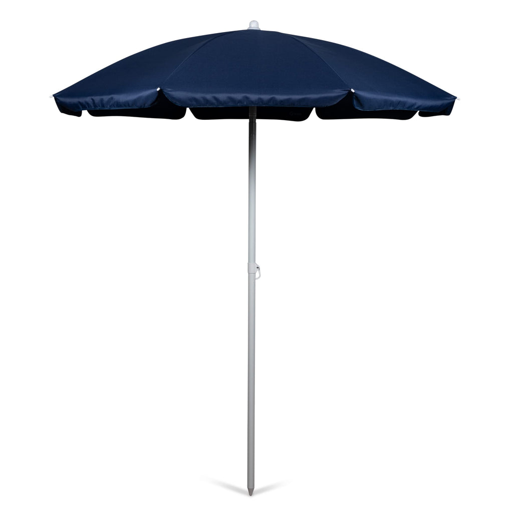 Picnic Time Outdoor Canopy Sunshade Beach Umbrella 5.5', Small Patio Umbrella, Beach Chair Umbrella, (Navy Blue)