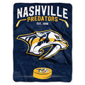 Northwest Nhl Nashville Predators Unisex-Adult Raschel Throw Blanket, 60'' X 80'', Inspired