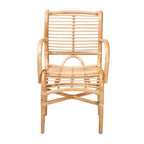 Baxton Studio Bali & Pari Seminyak Modern Bohemian Natural Rattan Lounge Chair - Brown