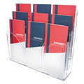 DEFLECTO CORPORATION 3-Tier Document Organizer W/6 Removable Dividers 14w X 3.5d X 11.5h Clear