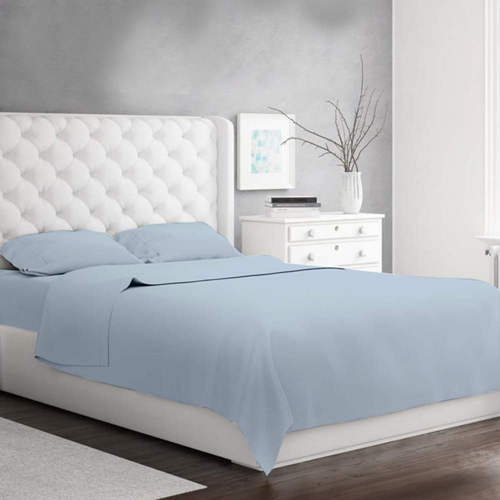 Charlottelyhues Sky Blue Sheet Set California King Size 1000 Thread Count Super Soft Egyptian Cotton 4 Piece With Deep Pocket Lu