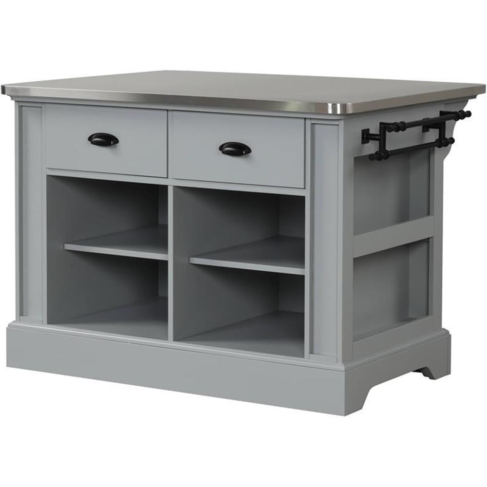 Acme Urrur Kitchen Island in Gray Finish