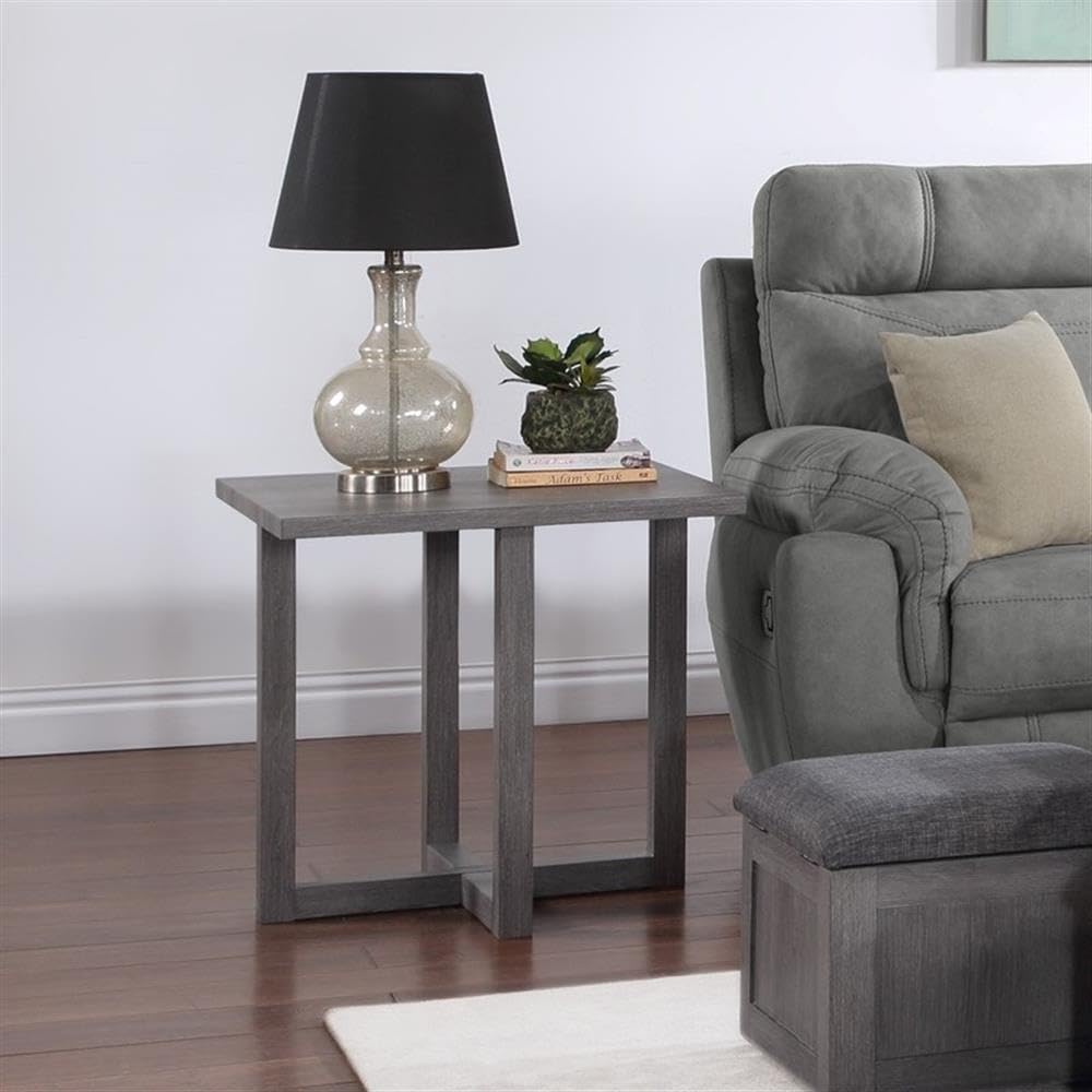 Lilola Home Moseberg Distressed Gray End Table