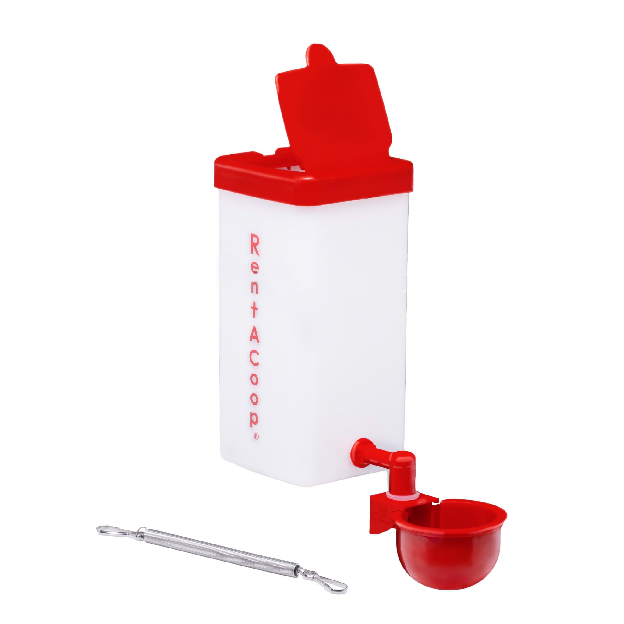 Rentacoop 32Oz(1L) Automatic Drinker - Bpa-Free Waterer With Auto-Fill Cup - Suitable For Chicks, Quail, Pigeons, Doves, And Oth